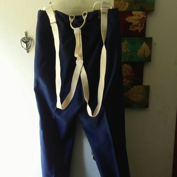 Original Navy Slacks w/Suspenders - Picture 2 of 6